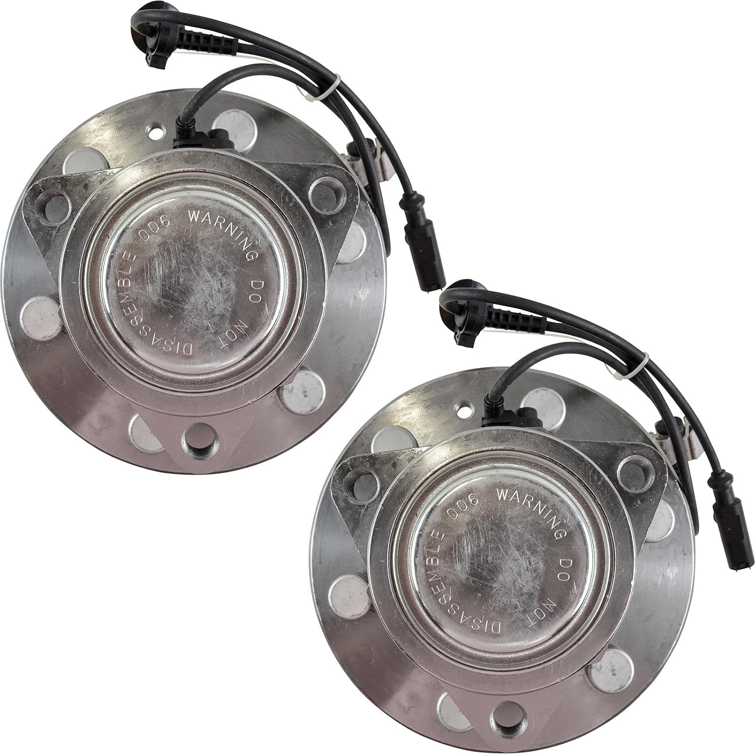 TRQ Front Left and Right Wheel Bearing and Hub Assembly 2 Piece Set for Rear Wheel Drive Models ONLY Compatible with 2007-2013 Chevrolet Silverado/Sierra 1500 2WD 2007-2014 Tahoe/Yukon/Suburban 2WD