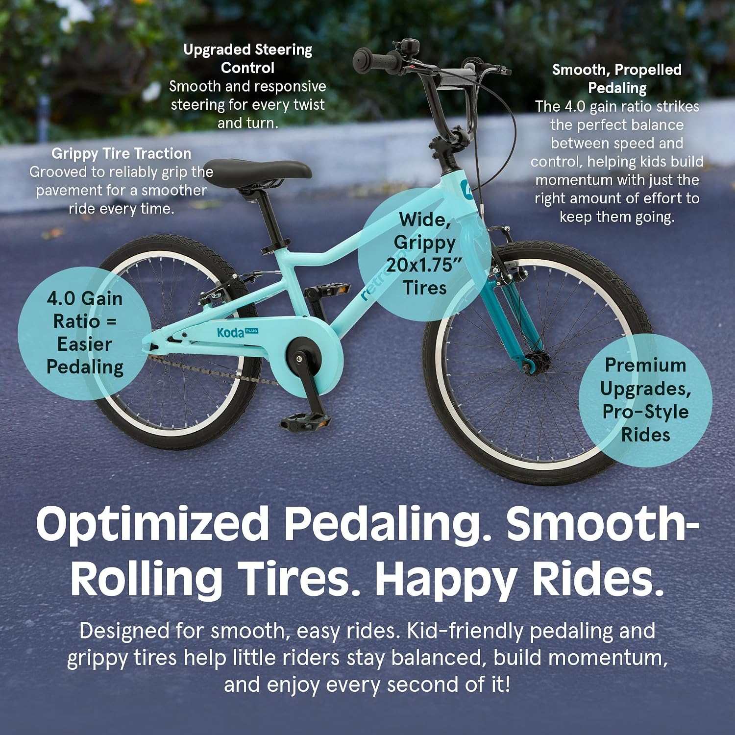Retrospec Koda Plus Kids Bike for Boys & Girls Ages 6-8 Years - Children's Bicycle, Adjustable Seat & Handlebars