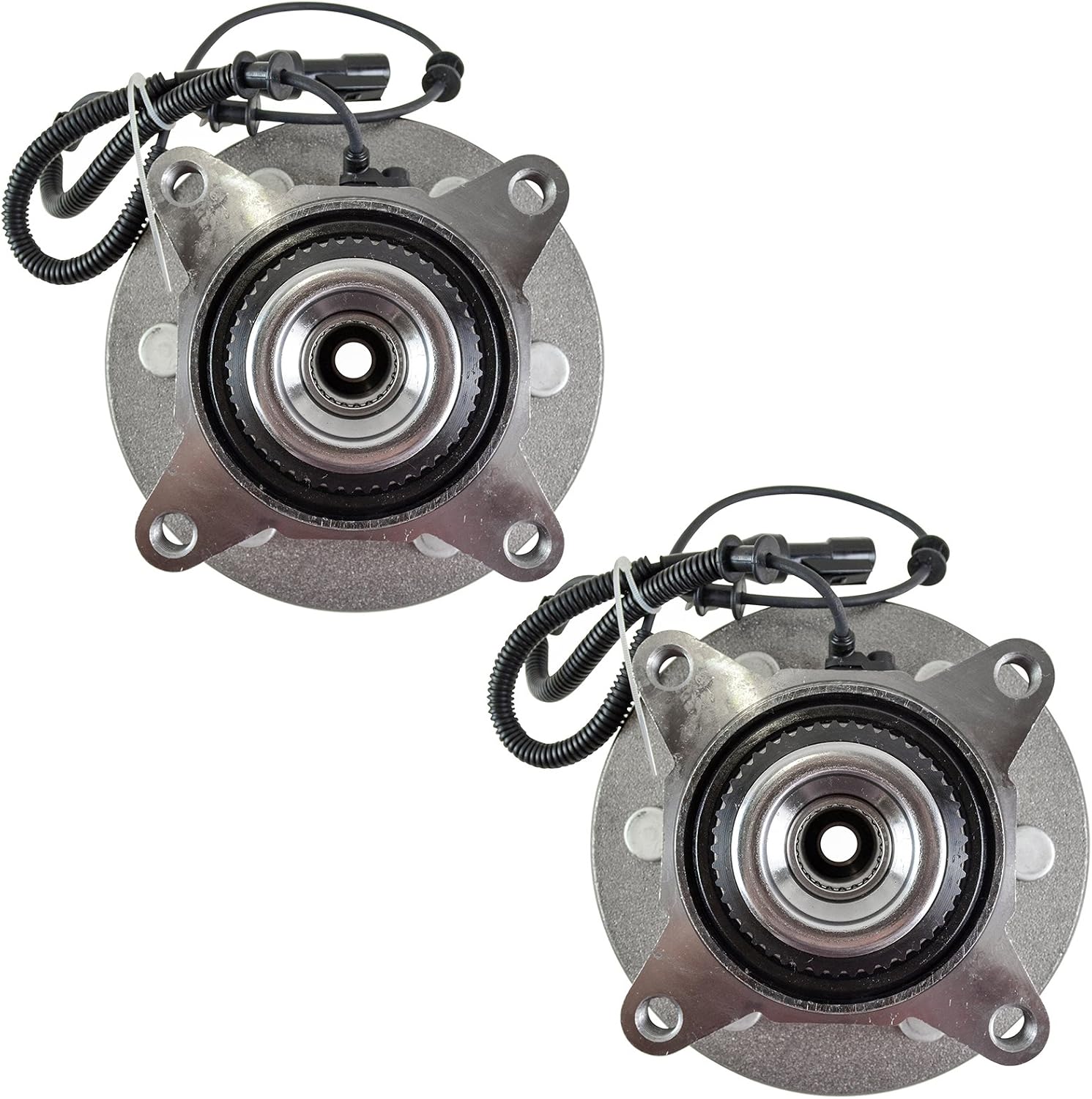 TRQ Front Left and Right Wheel Bearing and Hub Assembly Set 2 Piece Compatible with 2005 Ford F-150 4WD from 11/29/04 Production 6 Lug Wheels 06-07 F-150 4WD 08 F-150 AWD 06-08 Lincoln Mark LT 4WD