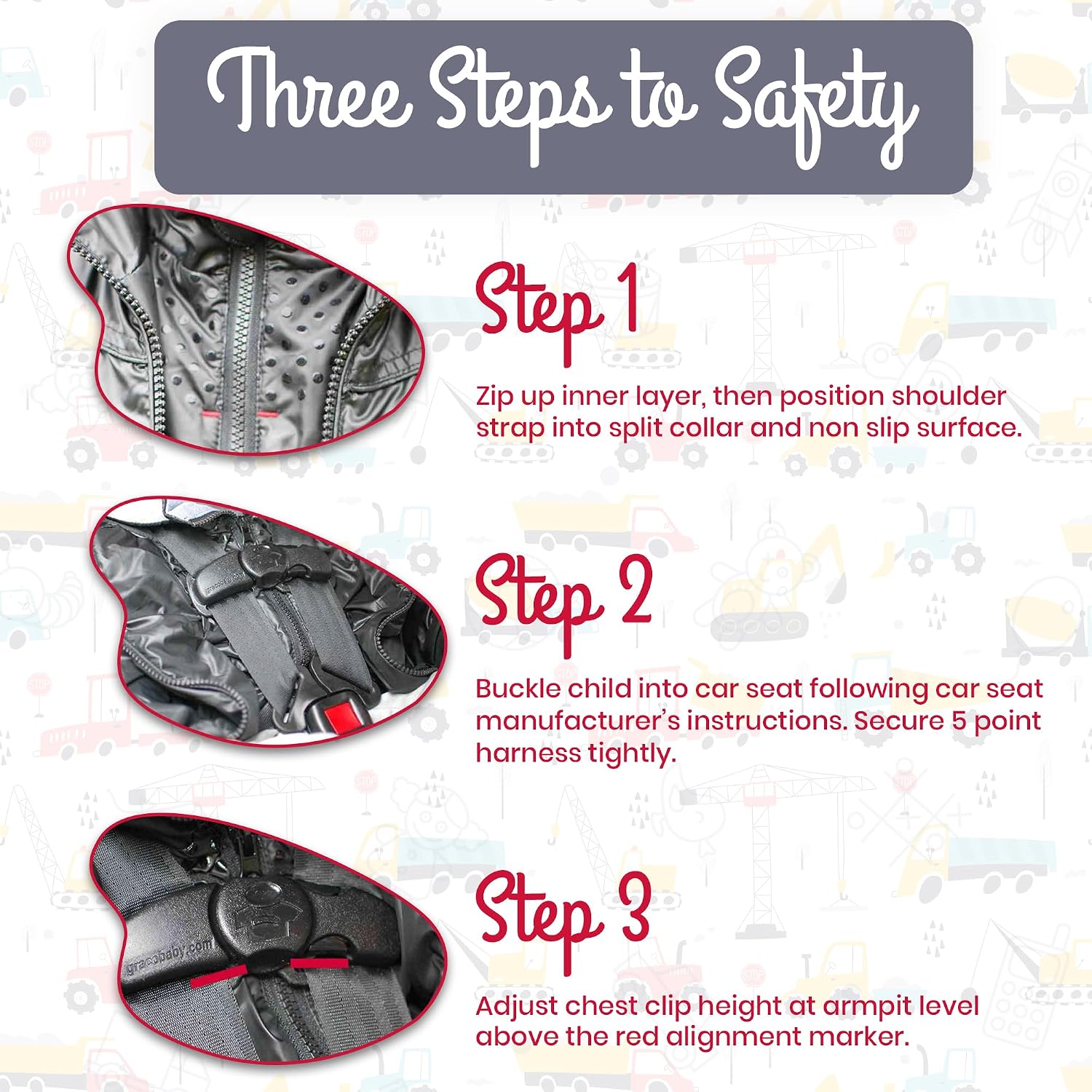 ONE KID The Road Coat Down | Car Seat Safe Winter Jacket | Crash Tested | Unisex | 12 Months-8 Years