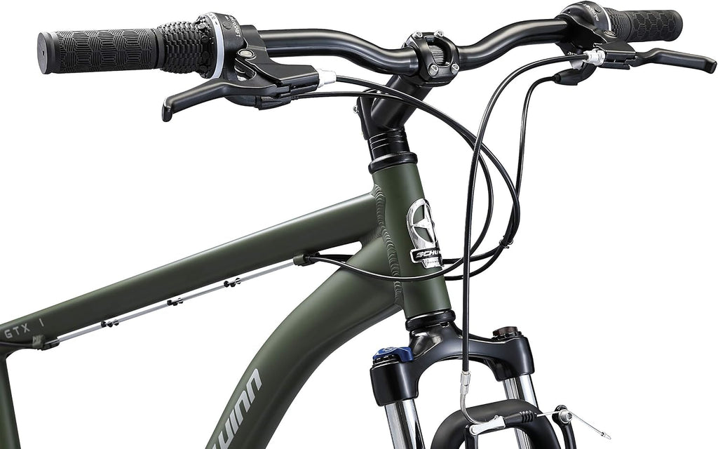 Schwinn GTX Comfort Adult Hybrid Bike, Men and Women, Dual Sport Bicycle, 700c Wheels, Step-Through or Step-Over Lightweight Aluminum Frame