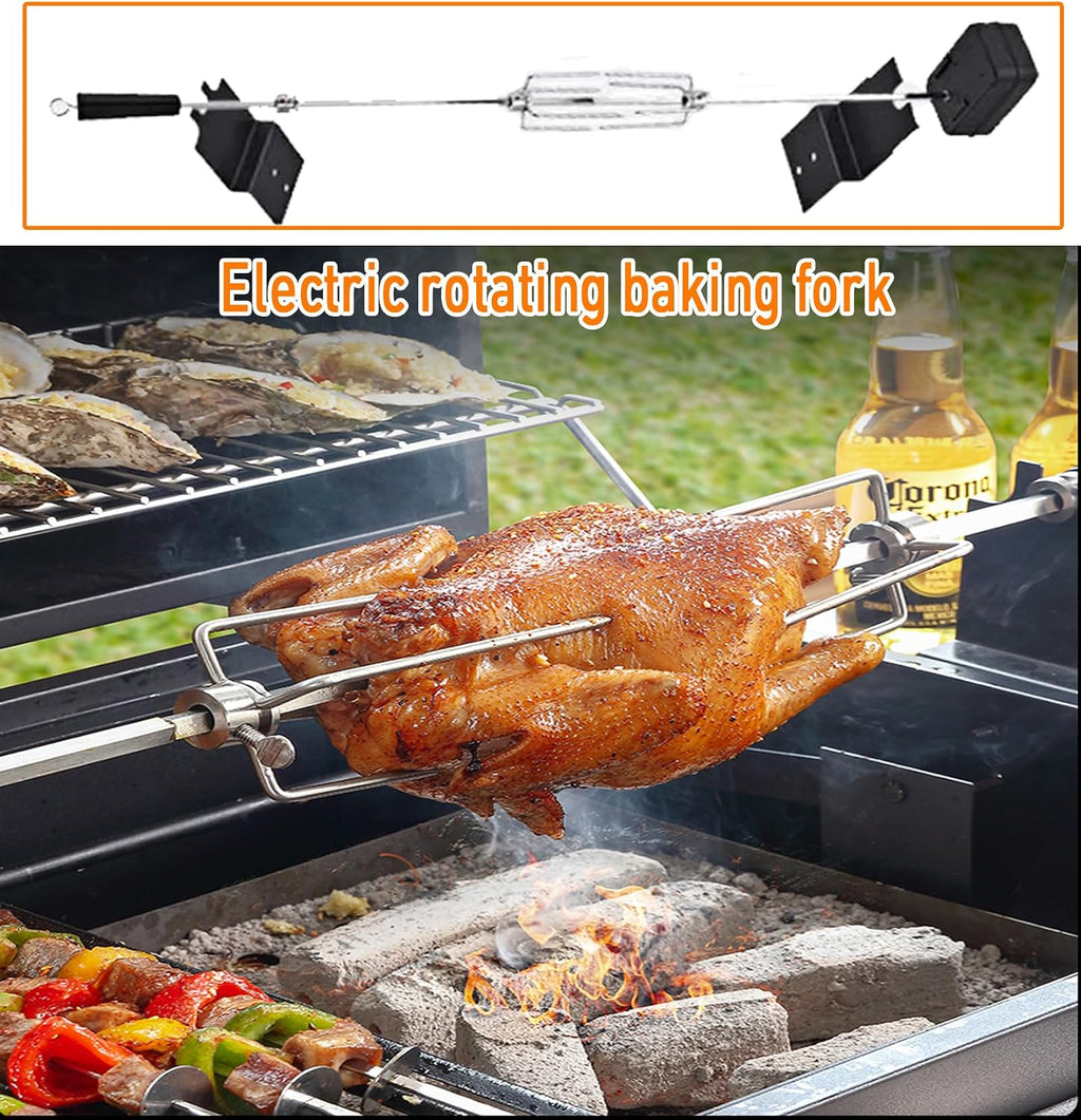 29In Built in BBQ Grills, Large Outside Charcoal Grill with BBQ Fork Kit Liftable Tray & Thermometer, Black Stainless Steel Barbecue Grill for Outdoor Kitchen Cooking Patio Camping Park Style