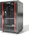 18U Wall Mount Server Rack Cabinet – 19' Network Rack Enclosure, 18' Deep Data Rack Cabinet with Fan, PDU & Shelf for IT Equipment, Switches and Patch Panel