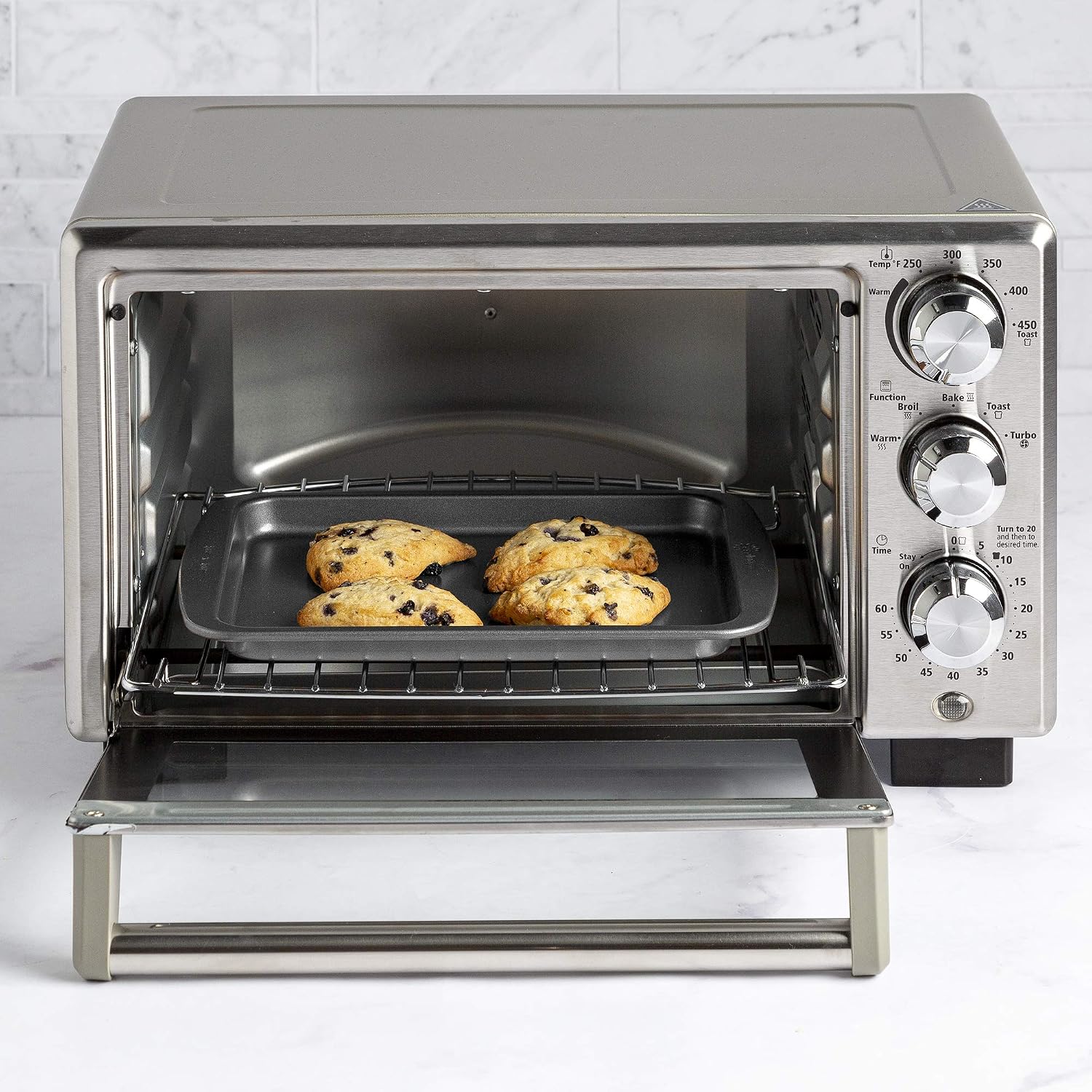 Ecolution Non-Stick Toaster Oven Bakeware Set 4-Piece, Carbon Steel, Easy to Clean and Perfect for Single Servings, Gray (Pack of 6)
