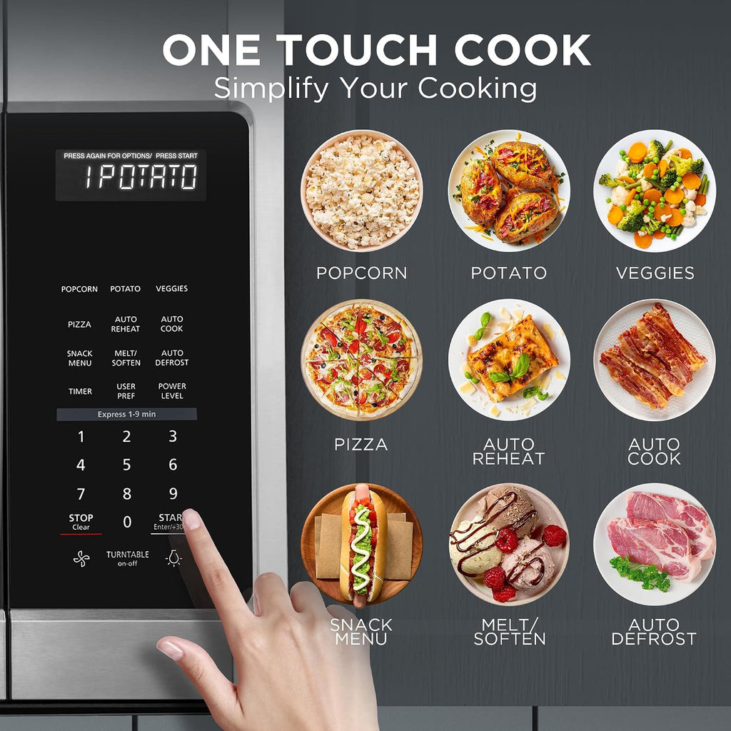 BLACK+DECKER 1000W Over The Range Microwave with Cuisinart 1800W Air Fryer Toaster Oven with Bake, Broil & Grill