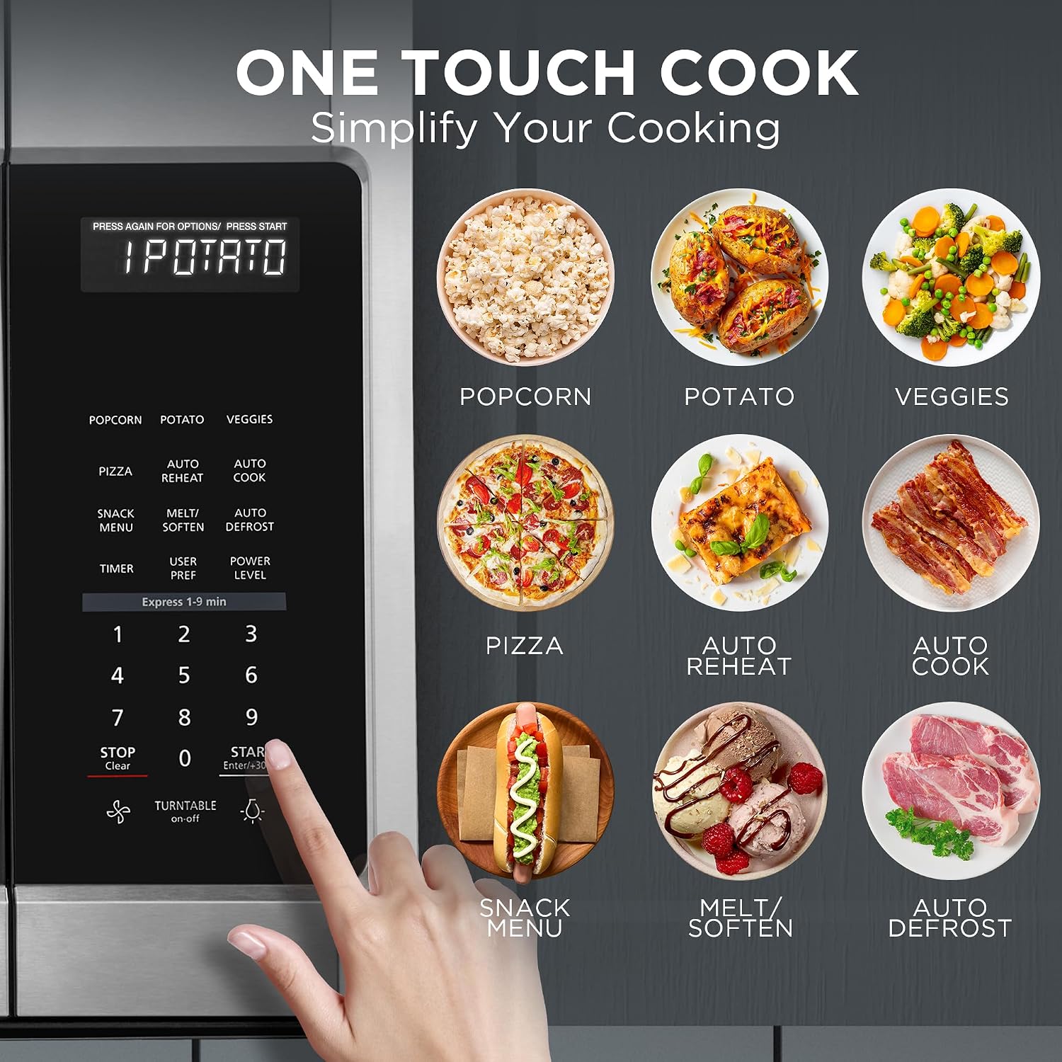 BLACK+DECKER 1000W Over The Range Microwave with Cuisinart 1800W Air Fryer Toaster Oven with Bake, Broil & Grill