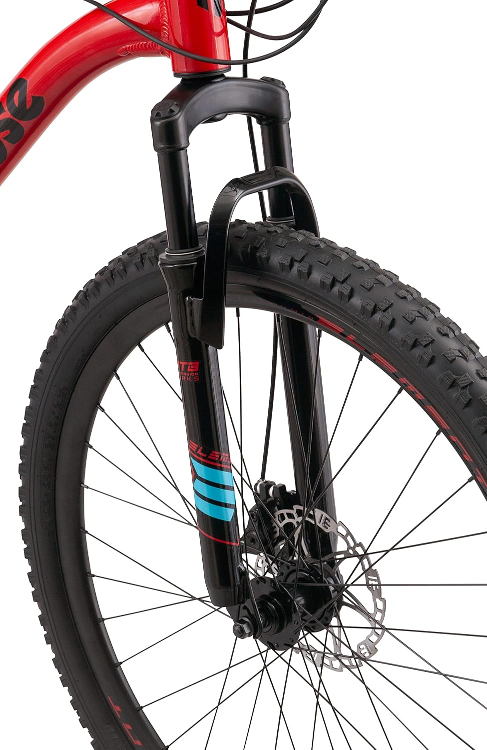 Mongoose Status Mountain Bike, 27.5 Inch Bike for Men and Women, 21 Speed, Aluminum Suspension Frame, Steel Rear Triangle, Dual Suspension, Knobby Mountain Tires, Mechanical Disc Brakes, Adult Bicycle