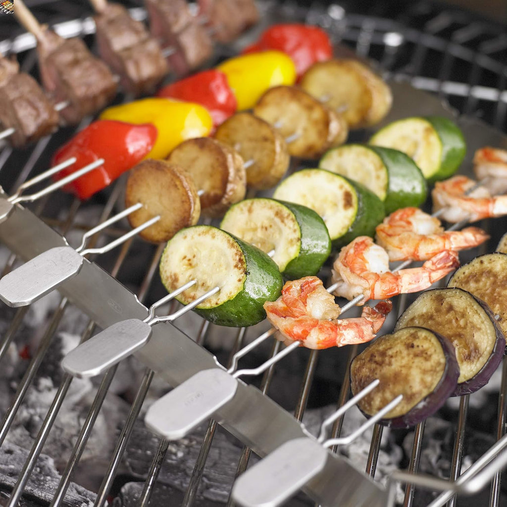 Rösle Stainless Steel 20-inch Kabob Rack With Skewers