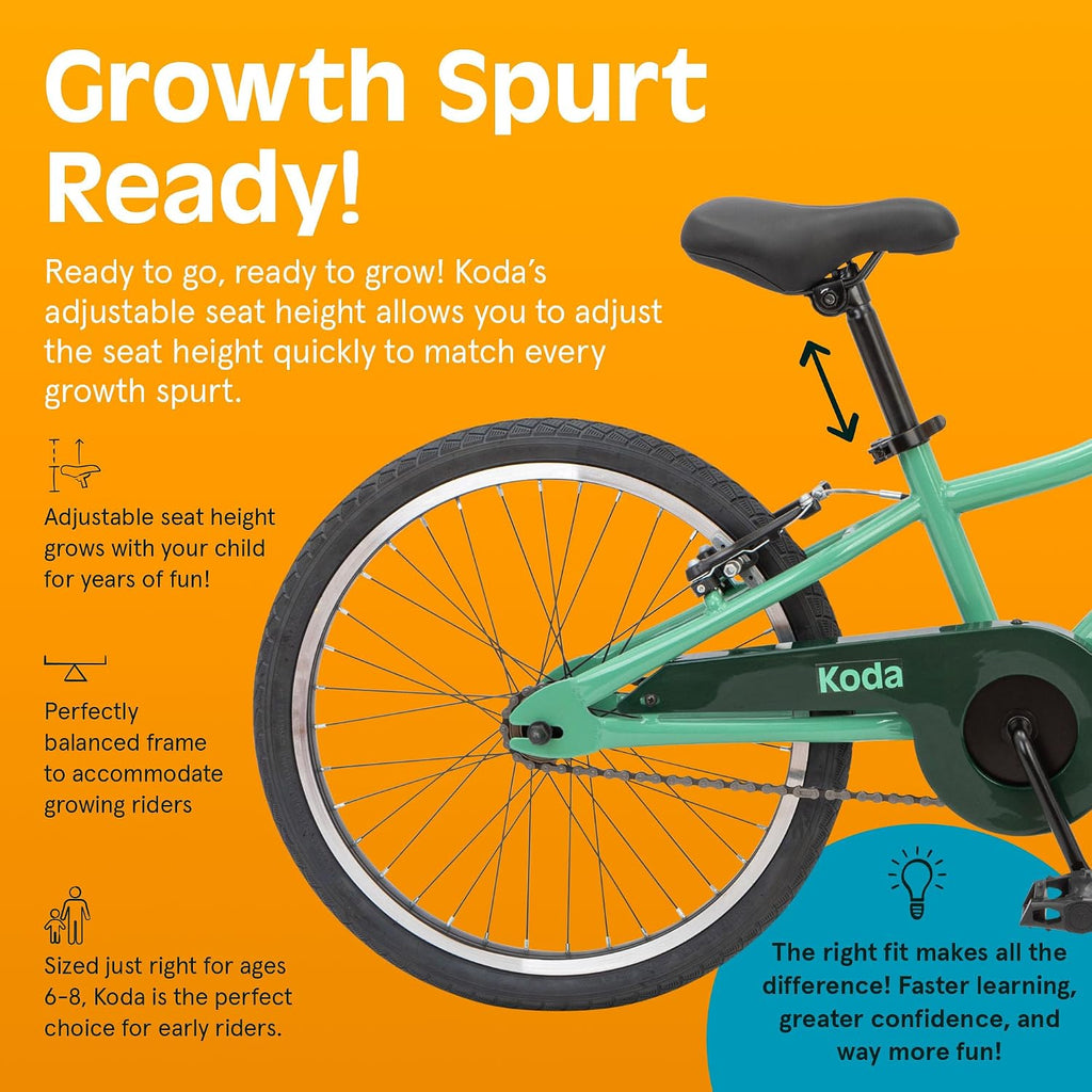 Retrospec Koda Plus Kids Bike for Boys & Girls Ages 6-8 Years - Children's Bicycle, Adjustable Seat & Handlebars