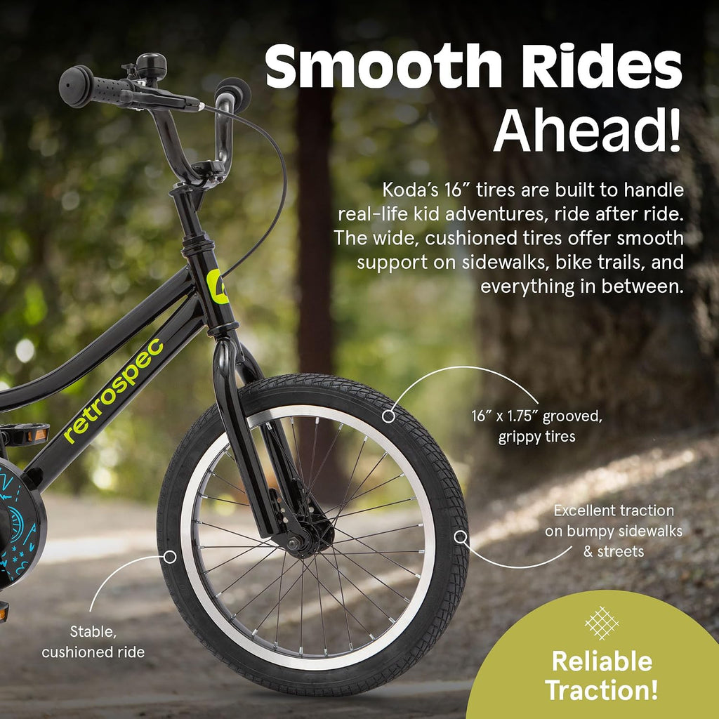 Retrospec Koda Plus Kids Bike for Boys & Girls Ages 4-6 Years - Children's Bicycle, Adjustable Seat & Handlebars
