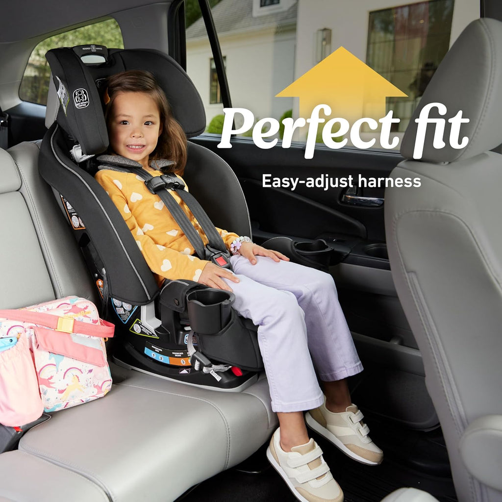 Graco® Slimfit 3-in-1 Convertible Car Seat, Space Saving Design, Forward & Rear-Facing, Highback Booster Option – Sydney