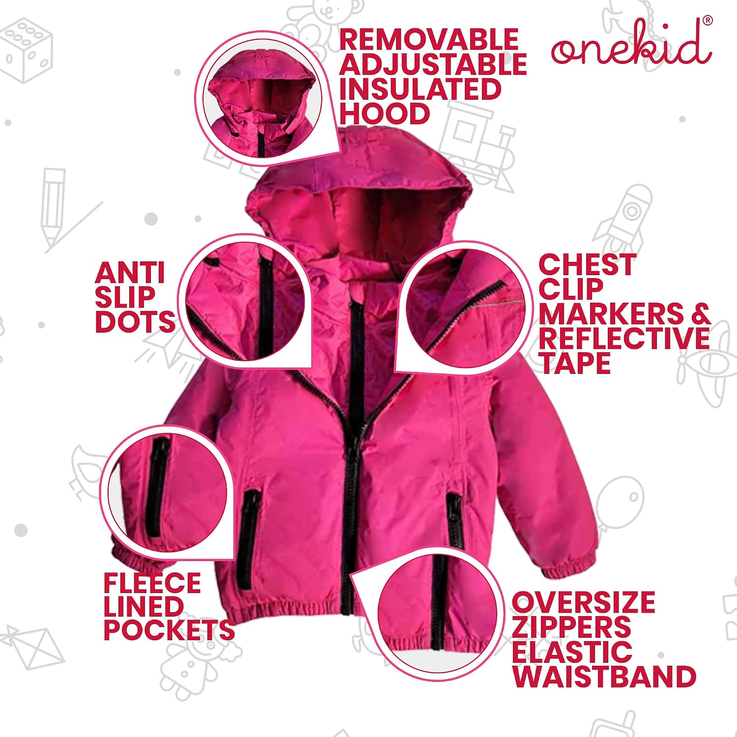 ONE KID Car Seat Coat | The Road Coat Arctic, Years 2-10