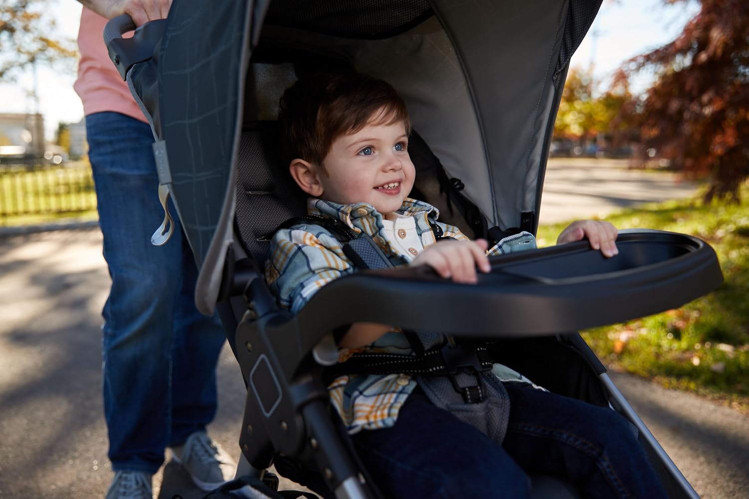 Safety 1st Smooth Ride QCM Travel System, Fast, 1-Hand Lift to fold, High Street