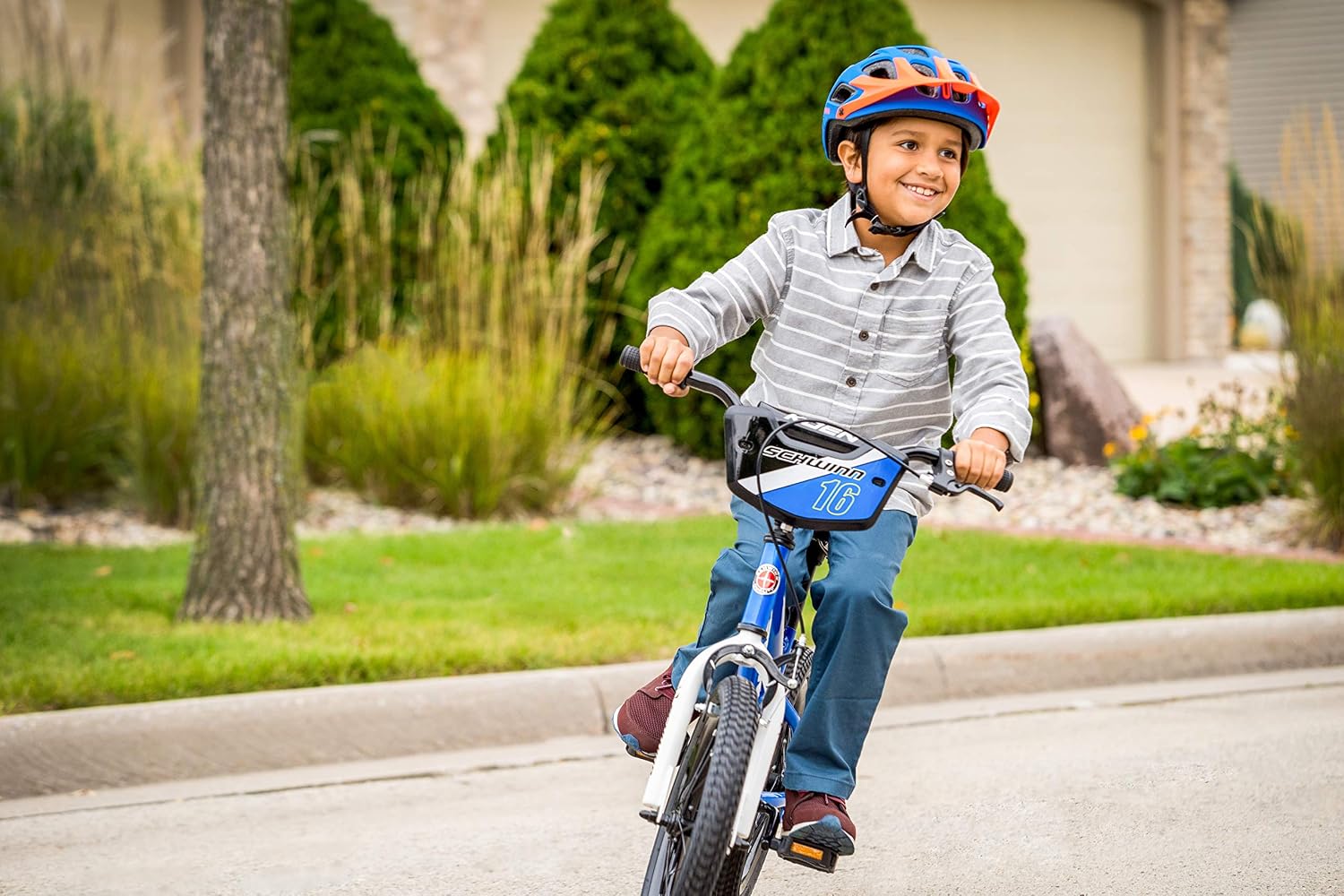 Schwinn Koen Bike, 16 Inch Bike for Kids Ages 3-7, SmartStart Ergonomic Design for Kids, Adjustable Seat Grows with your Child, Rear Coaster Brake and Front Caliper Brake, Training Bicycle