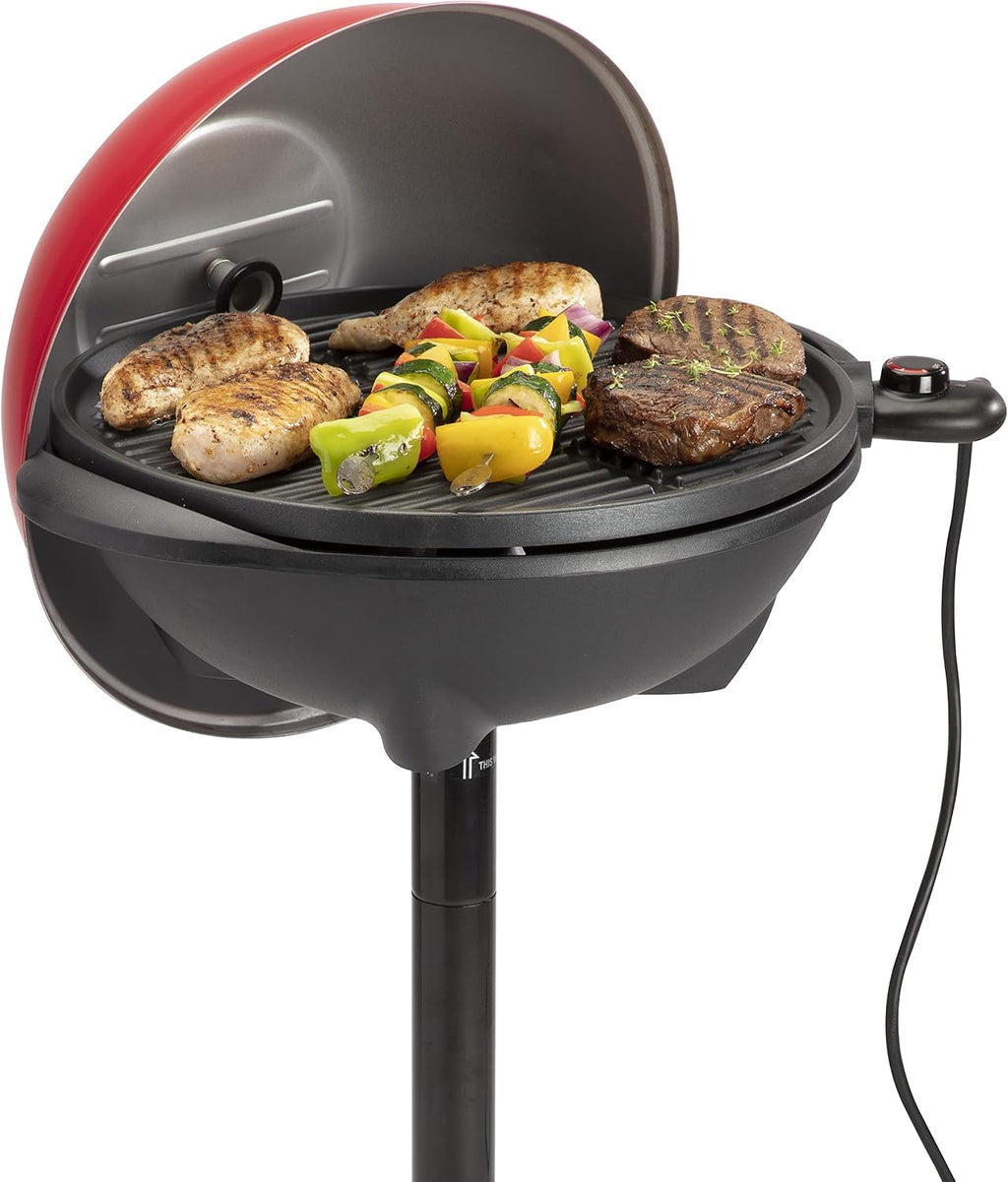 Cuisinart Indoor/Outdoor Electric Grill, 2-in-1 Portable BBQ with Nonstick Cooking Surface, Electric Grill Outdoor with Adjustable Heat, Stand/Tabletop Options for Cookouts, Barbecues, Small Spaces