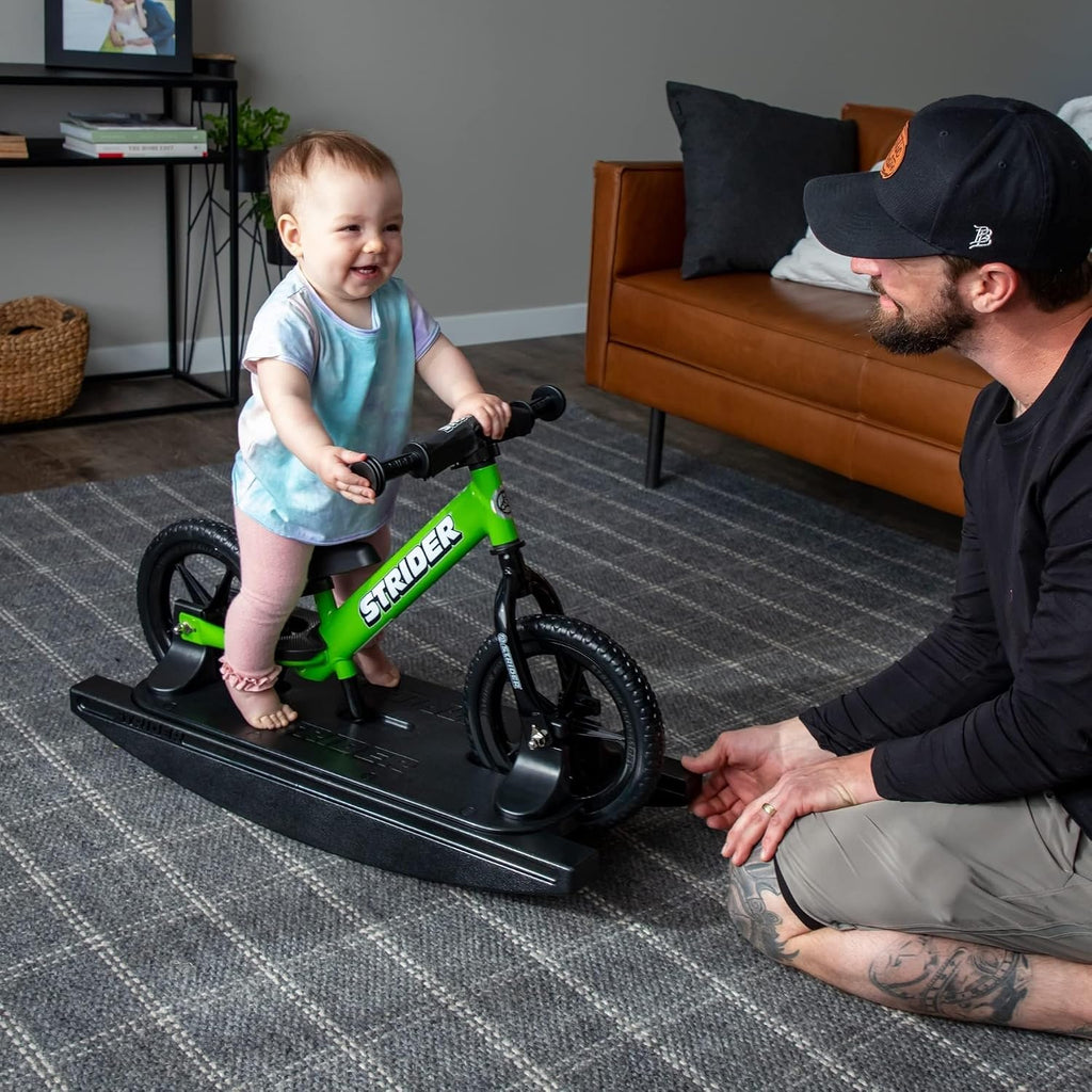 Strider Sport 2-in-1 Rocking Bike - Helps Teach Baby How to Ride a Balance Bicycle - for Kids 6 Months to 4 Years - Easy Assembly & Adjustments