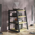 Light Brown AV Cabinet Audio Rack - Media Stand for Home/Office/Theater, Stereo Cabinet & Audio Tower for DVD Players, 82cm/32.3in - Stylish & Functional Storage Solution