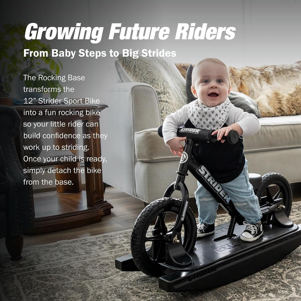 Strider Sport 2-in-1 Rocking Bike - Helps Teach Baby How to Ride a Balance Bicycle - for Kids 6 Months to 4 Years - Easy Assembly & Adjustments