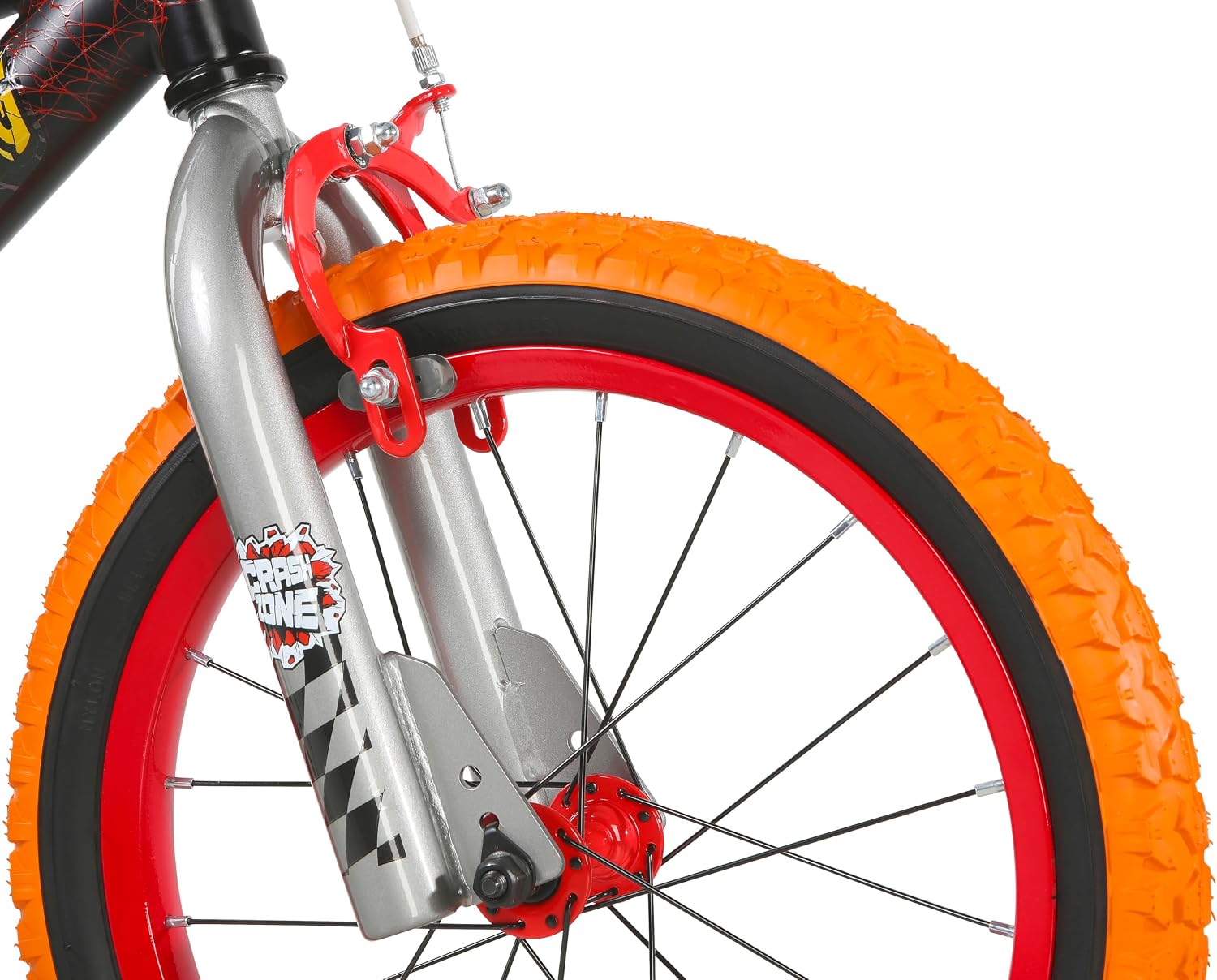 Dynacraft Hot Wheels Boys BMX Bikes Sizes 12' - 18' for Ages 3-9 Years in red, Black, with Handlebar rev Grip Play Feature