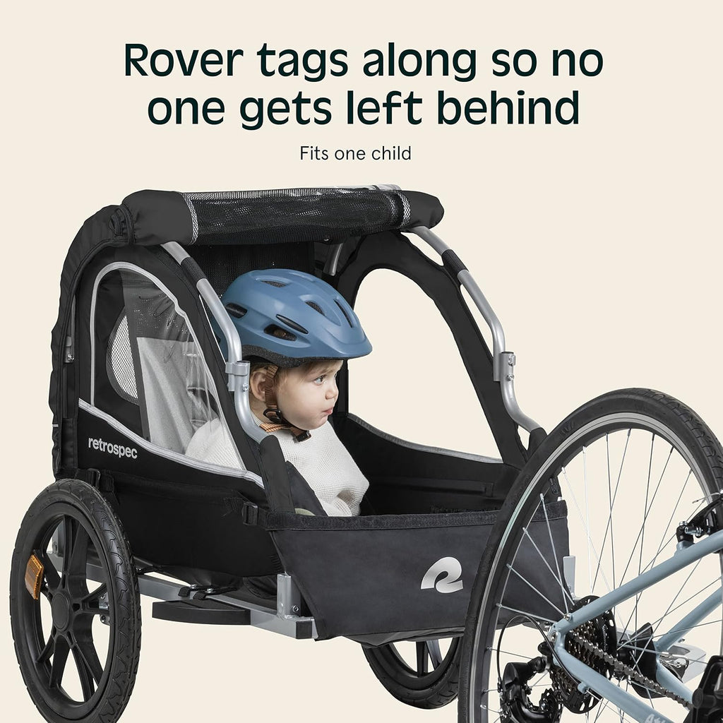 Retrospec Rover Kids Bicycle Trailer Single and Double Passenger Children's Foldable