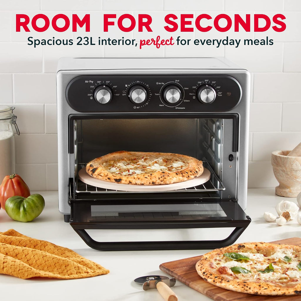 Dash Chef Series Air Fryer Oven - Convection Toaster Cooker & Electric Fry Oven - Has AirCrisp® Technology & Versatile Cooking Functions - 7-in-1 Convection - Stainless Steel