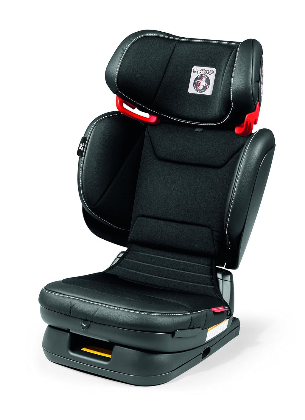 Peg Perego Viaggio Flex 120 Booster, 4D Total Adjust for Safety & Comfort, No Armrests, Compact Fold for Travel, 40-120 lbs, Made in Italy, Licorice (Black)