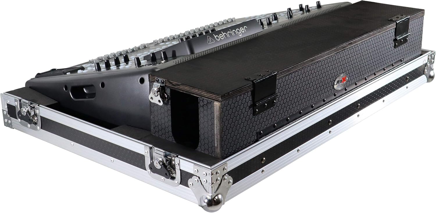 ProX XS-BX32DHW ATA Digital Audio Mixer Flight Case for Behringer X32 Console with Doghouse compartment and Caster wheels