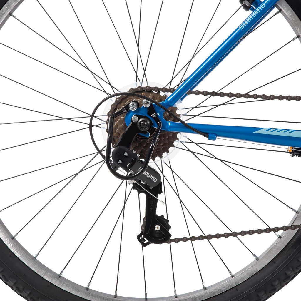 Huffy Stone Mountain Bike for Men and Women, 20'/24'/26', 6-Speed (20') or 21-Speed, Front or Dual Suspension (Varies), Multiple Colors, Adjustable Saddle, Shimano Equipped, All-Terrain Tires