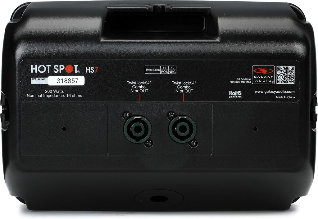 Galaxy Audio HS7 Hot Spot Personal Monitor with Volume Control Black