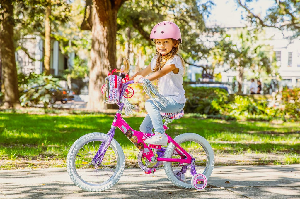 Dynacraft Barbie 12, 16, 18-inch Girls' Bike for Kids Ages 3-9 Years - Fun and Stylish Design, Sturdy and Durable, Perfect for Kids Learning to Ride, Easy to Assemble, Ideal for Young Riders