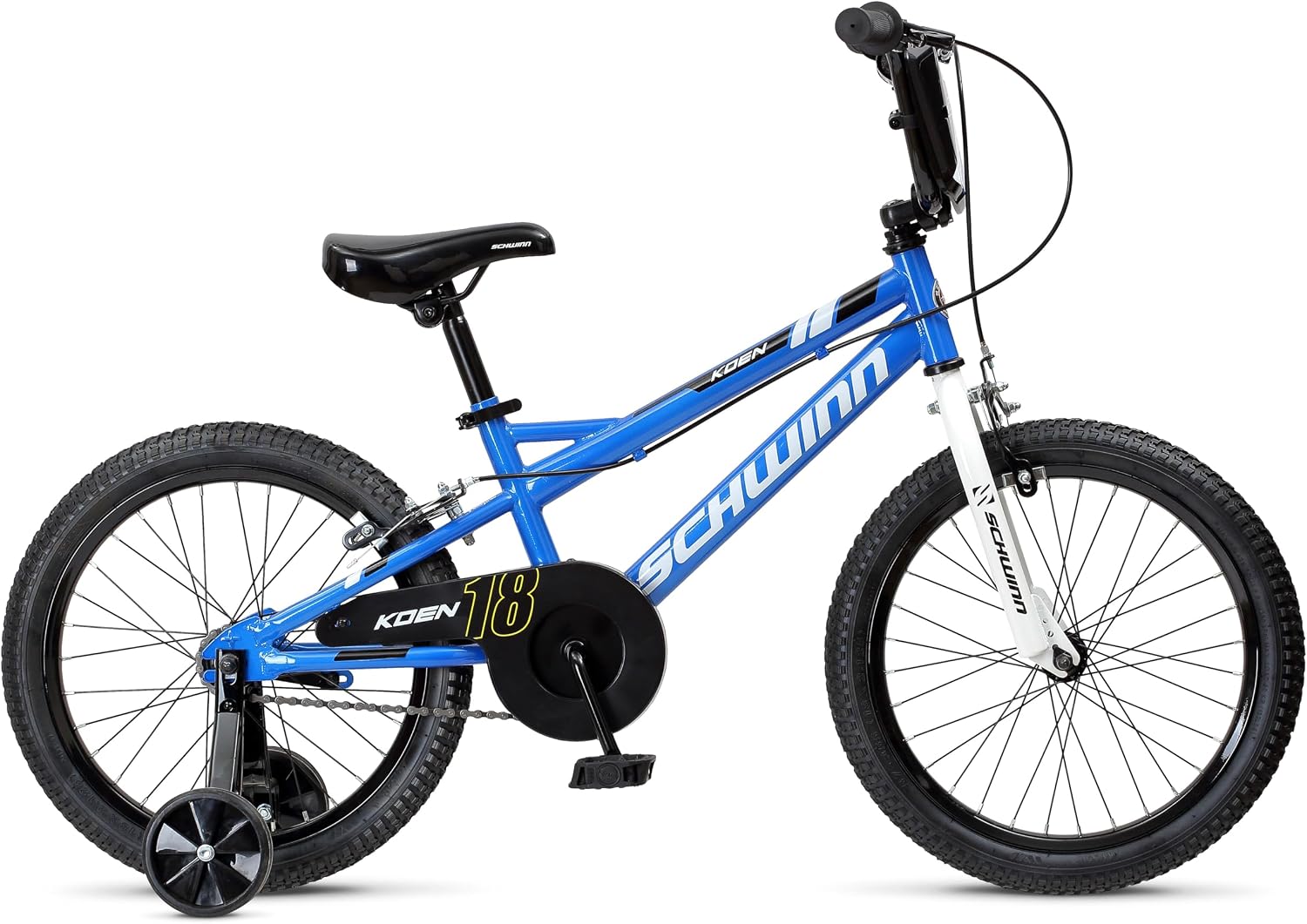 Schwinn Koen Bike, 18 Inch Bike for Kids Ages 5-9, SmartStart Ergonomic Design for Kids, Adjustable Seat Grows with your Child, Rear Coaster Brake and Front Caliper Brake, Training Bicycle