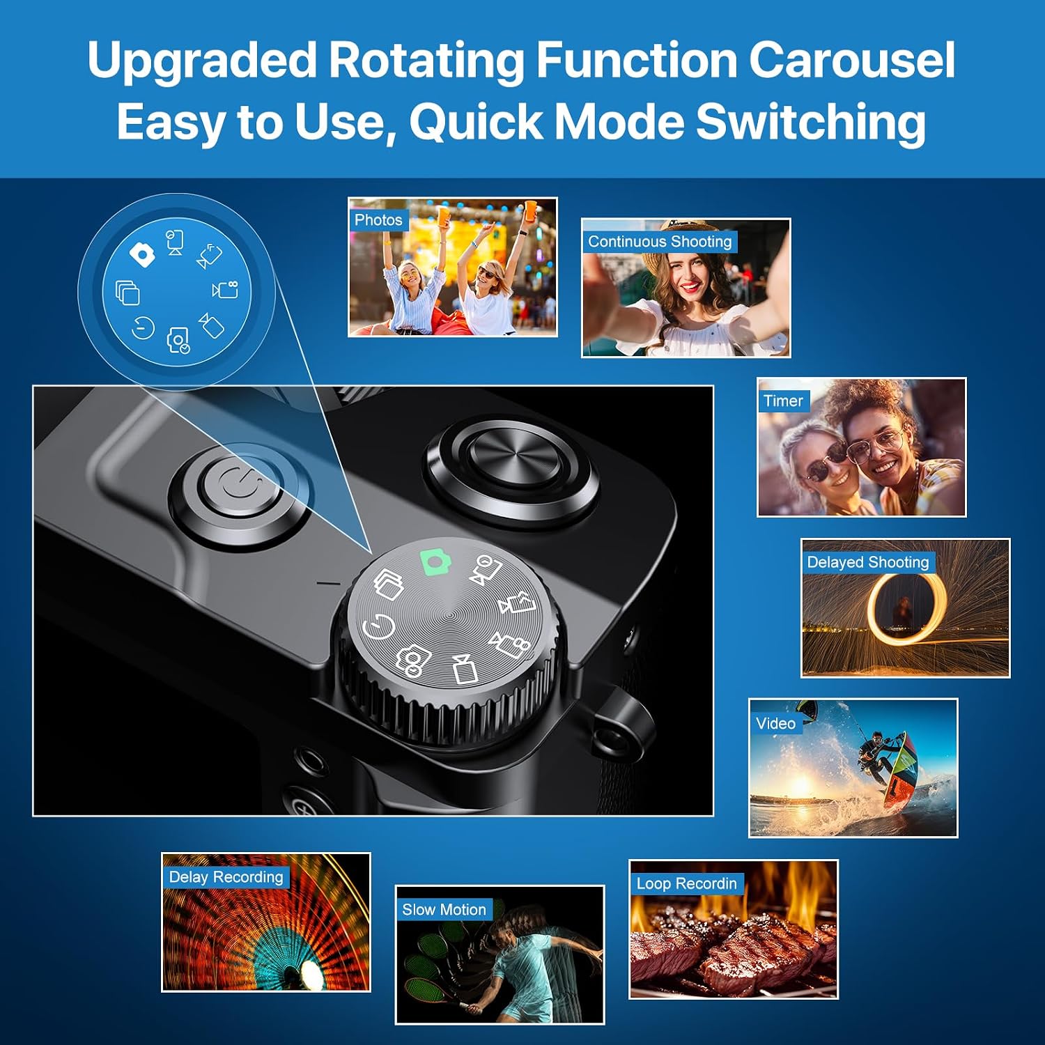 5K Digital Camera WiFi Autofocus Vlogging Camera for YouTube 48MP Camera for Photography and Video, 3.5' Screen Travel Cameras with UV Filter, Anti-Shake,16X Digital Zoom,32GB SD Card,2 Batteries