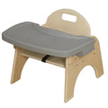 9'H Montessori Wooden Feeding Chair with Safety Harness for Toddlers to Teens, Kids Dining