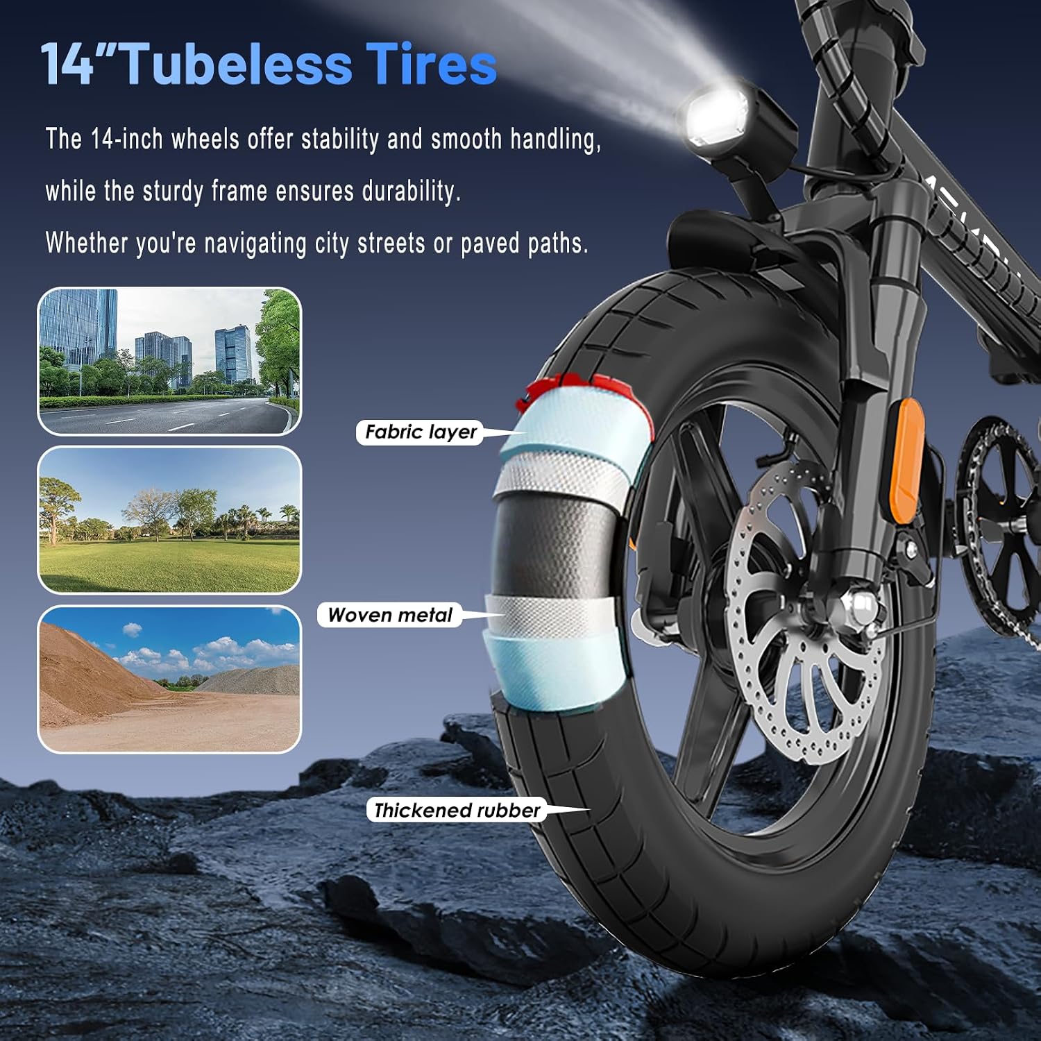 Foldable Electric Bike for Adults and Teens, 740W Peak Motor Ebike with 48V 10AH/20AH Removable Battery, 30-60 Miles PAS Range, 14' Folding Mini E-Bike, 20MPH Electric Bicycle for Daily Commuting