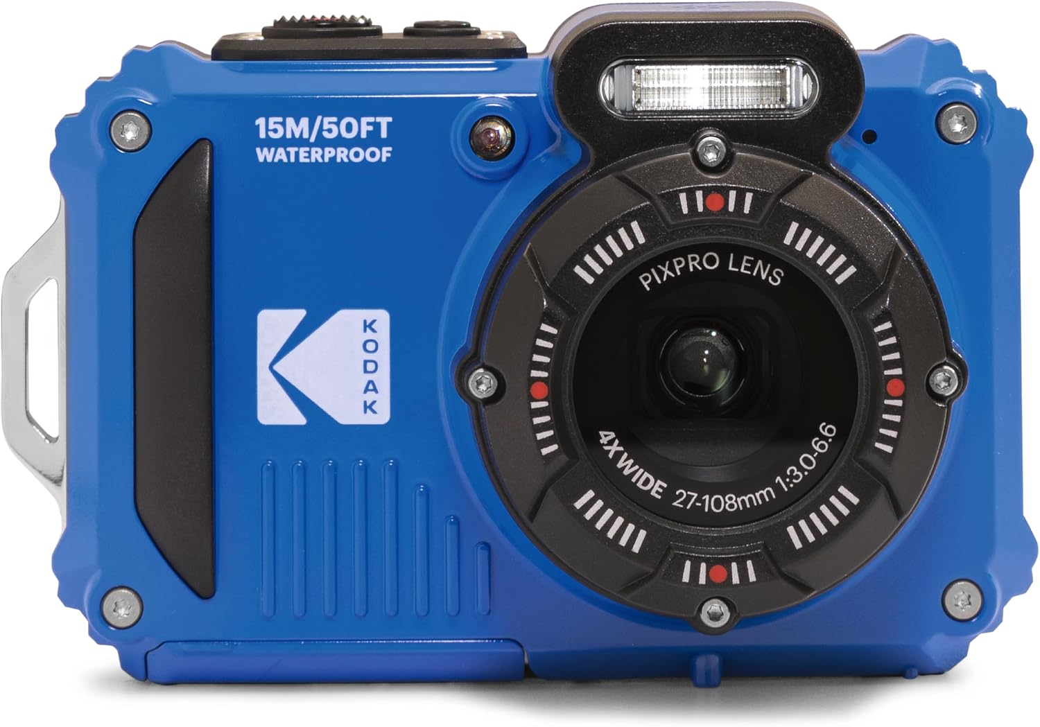 Kodak PIXPRO WPZ2 Waterproof Digital Camera, 16MP with 4X Optical Zoom, Shockproof, Dustproof, 1080p Video, Wi-Fi, Blue