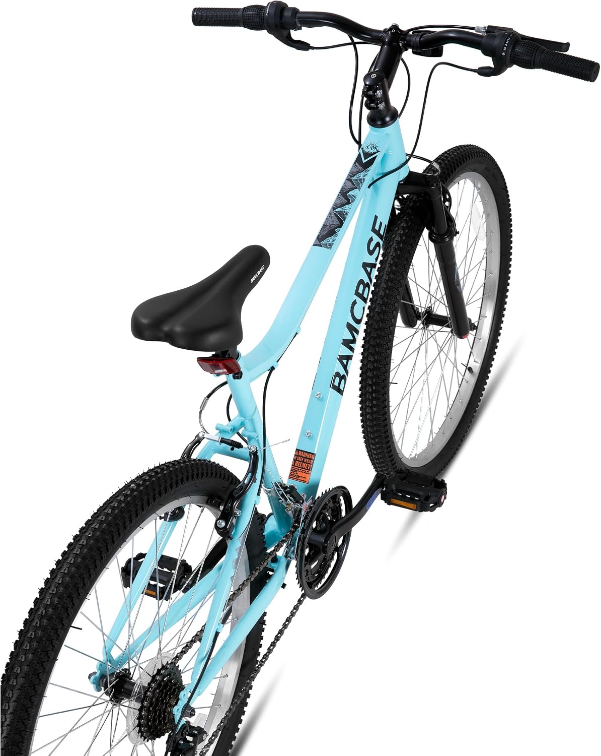 HILAND 26 Inch Womens and Mens Mountain Bike, 18 Speed Steel Frame Adult Bicycle, MTB Bikes with Suspension Fork, V Brake, Mountain Bicycle for Woman Man, Purple Green White
