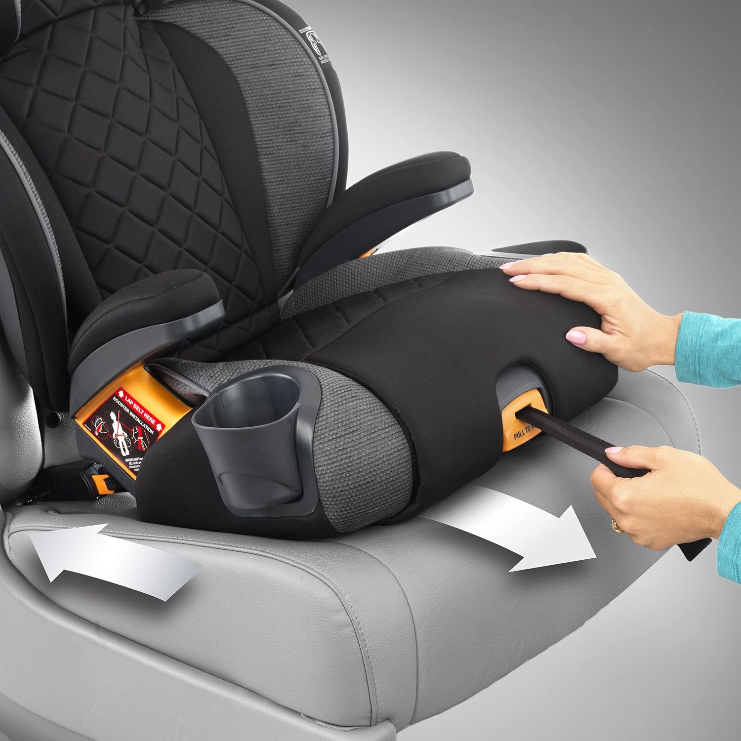 Chicco KidFit Zip Plus 2-in-1 Belt-Positioning Booster Car Seat, Backless and High Back Booster Seat, for Children Aged 4 Years and up and 40-100 lbs., Taurus/Black/Grey