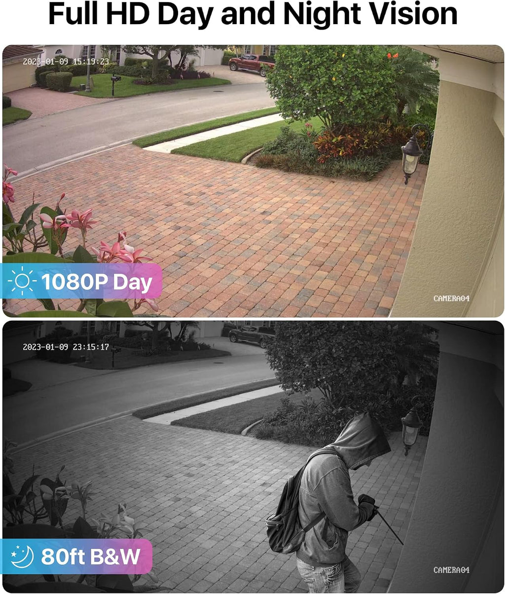 ZOSI 16CH Security Camera System with AI Human Vehicle Detection,16 Channel DVR with 4TB Hard Drive,16pcs 1920TVL 1080p Surveillance Cameras Indoor Outdoor,Night Vision,Remote Access,24/7 Recording