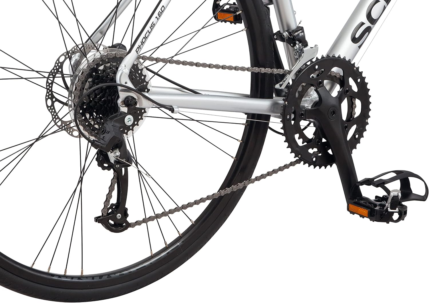 Schwinn Phocus 1.6 Disc Road Bike, 700c Bike for Men and Women, 16-Speed Road Bicycle, Lightweight Aluminum Frame, Alloy Carbon Fork, Disc Brakes, Aerodynamic Riding Position, Bikes for Adults
