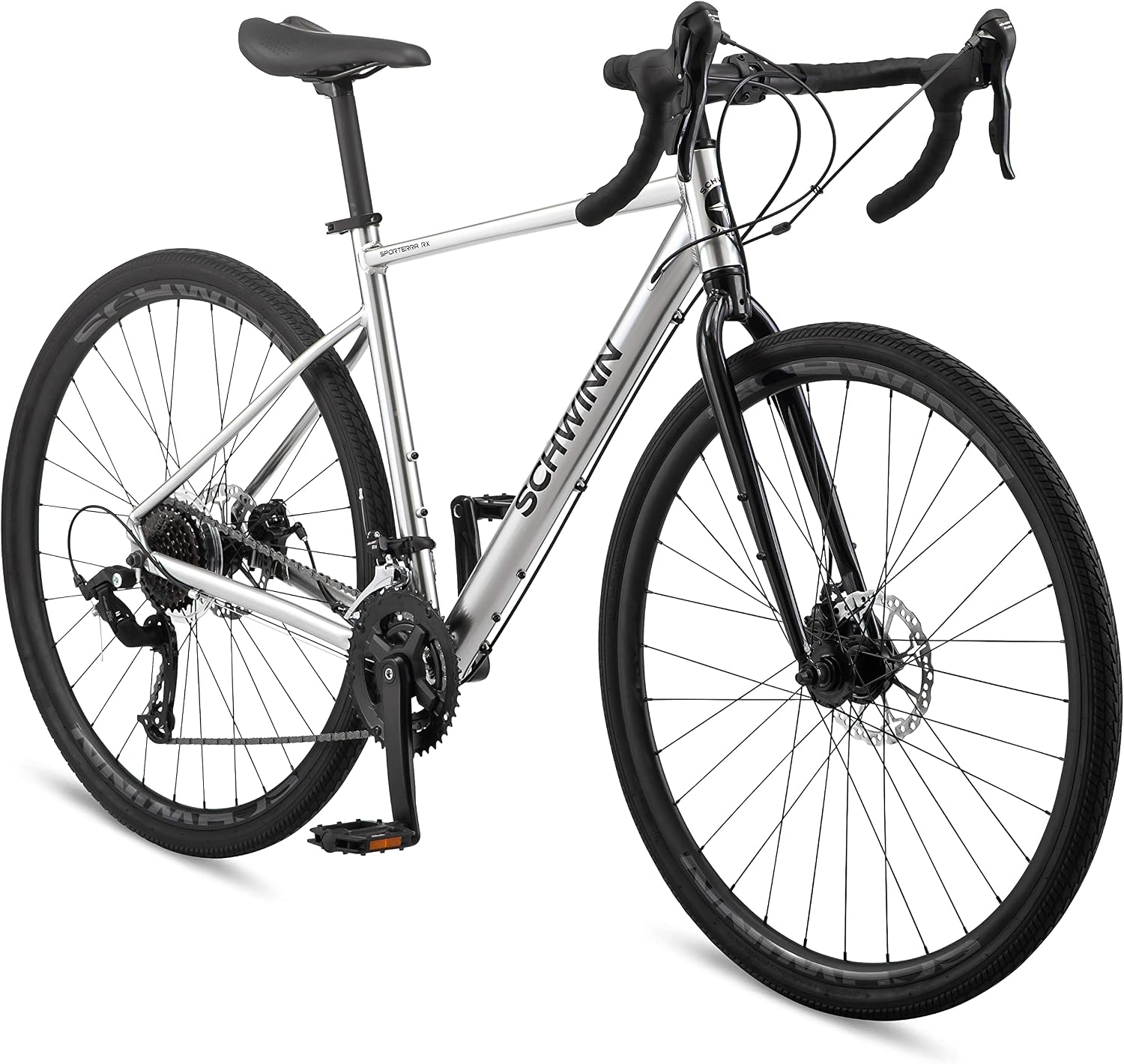 Schwinn Sporterra RX Gravel Bike, 700c Mens and Womens Bike, 14-Speed Drop Bar Gravel Bicycle, Mechanical Disc Brakes, Rigid Fork, Aerodynamic Riding Position, Quick Release Seat Post, Adult Bicycle | Drop Bar, Gravel Bicycle, Rigid Fork