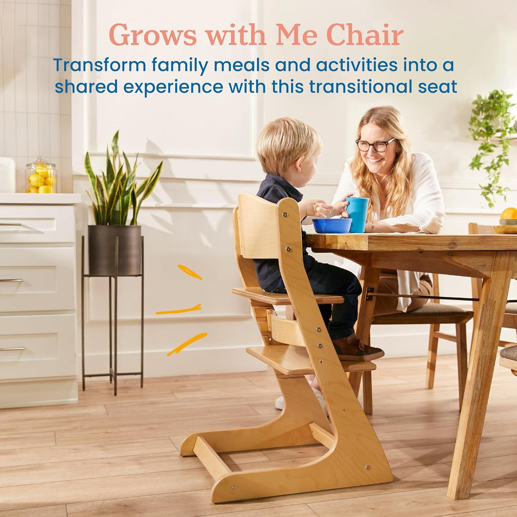 ECR4Kids Grows with Me Chair, Transitional Chair, Natural
