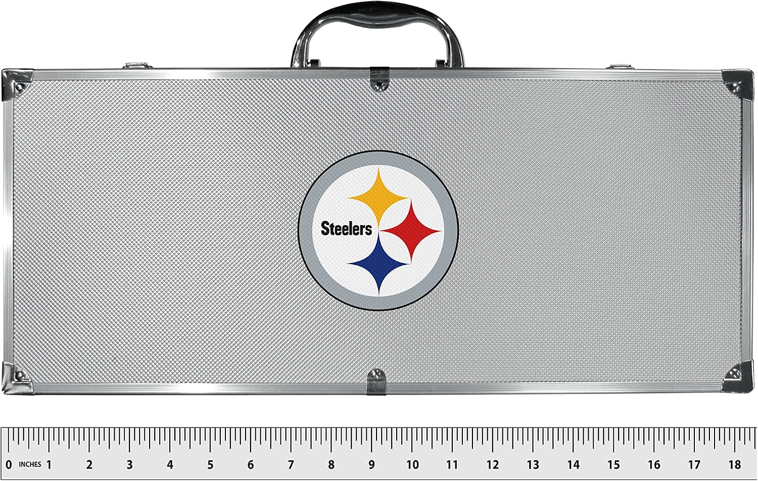 NFL Siskiyou Sports Fan Shop Pittsburgh Steelers Steel Tailgater BBQ Set w/Case 8 piece Gray