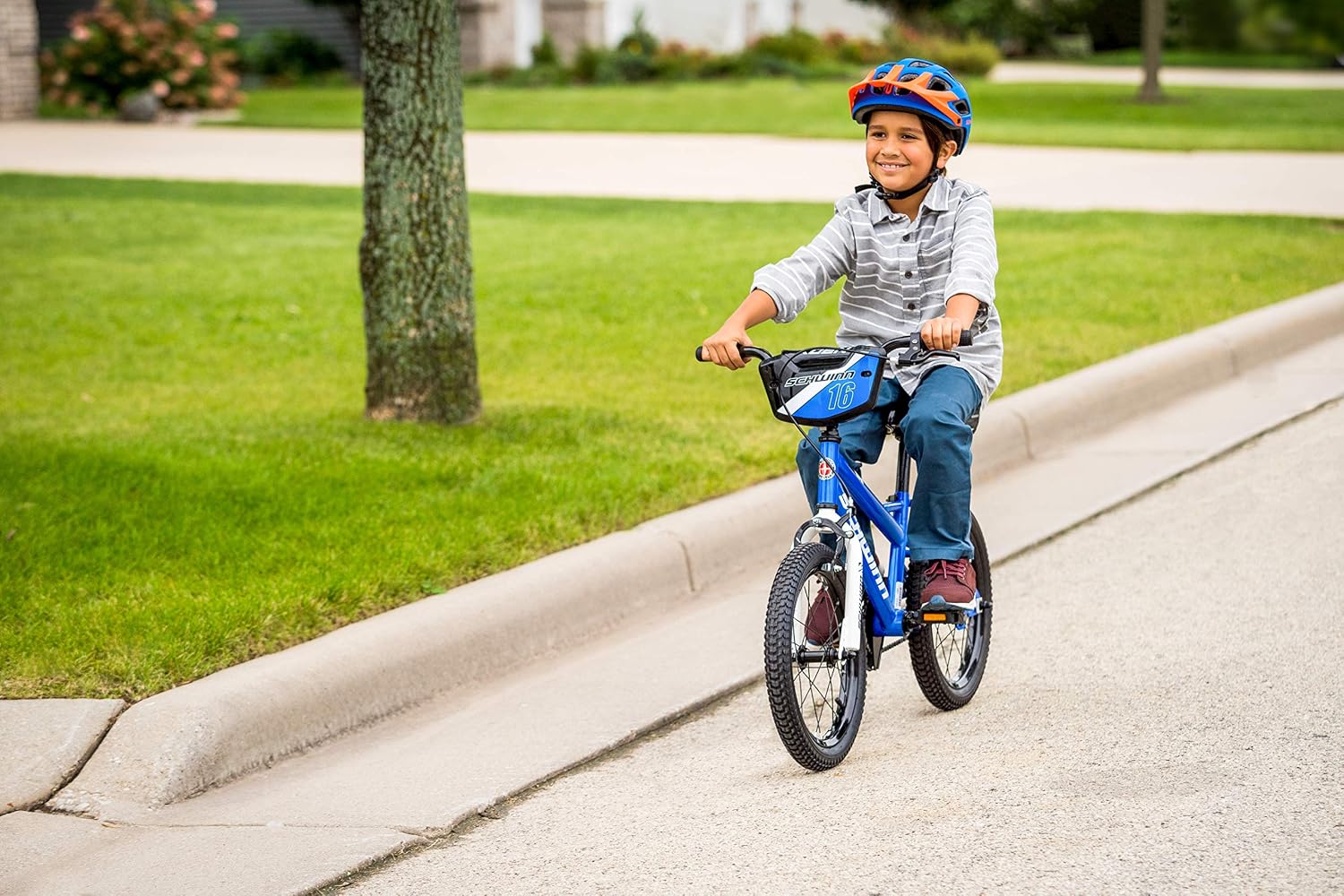 Schwinn Koen Bike, 16 Inch Bike for Kids Ages 3-7, SmartStart Ergonomic Design for Kids, Adjustable Seat Grows with your Child, Rear Coaster Brake and Front Caliper Brake, Training Bicycle