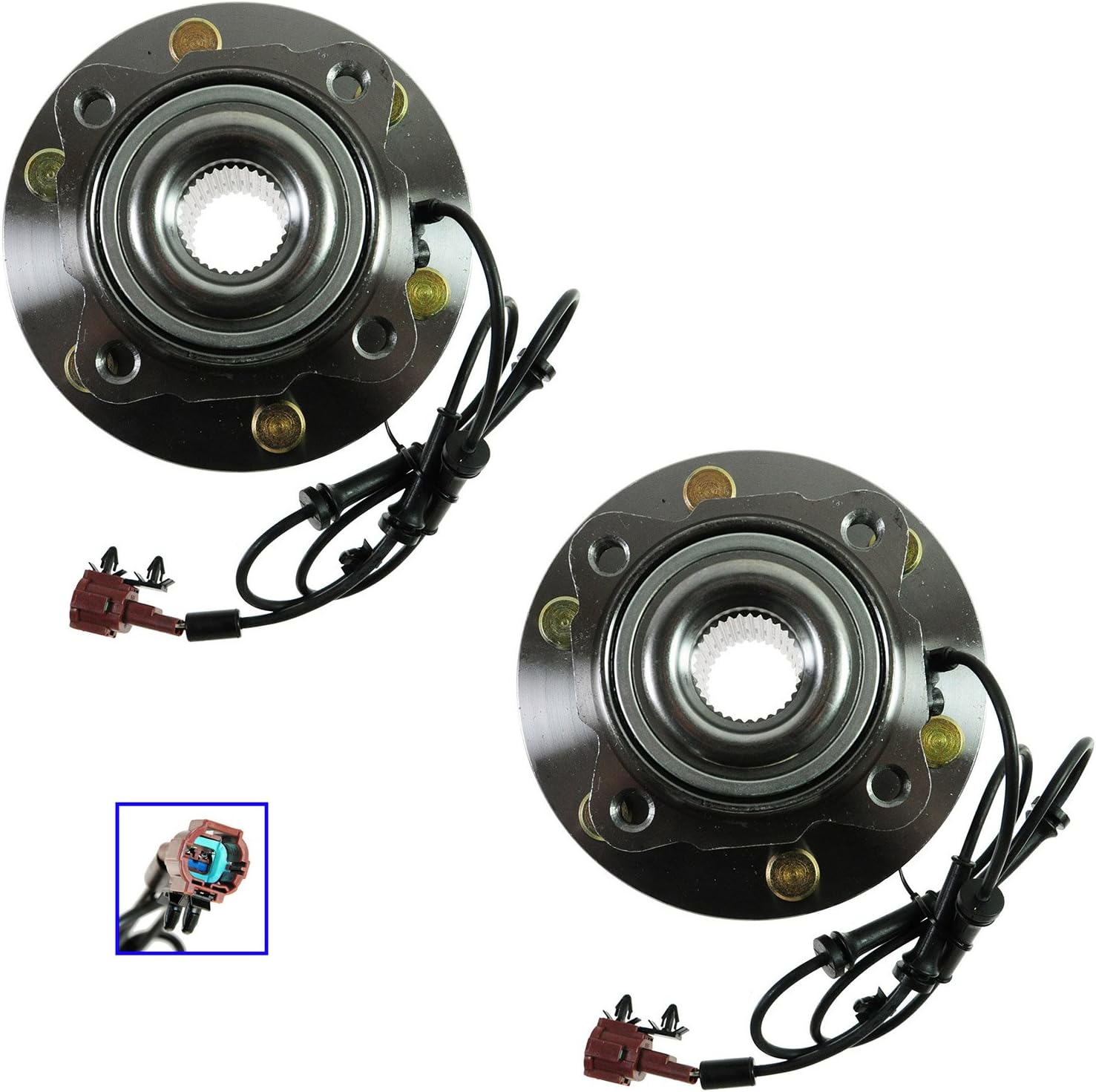 TRQ 2 Piece Rear Wheel Bearing & Hub Assembly Set Compatible with 2004-2010 Infiniti QX56 2005-2012 Nissan Armada 2004 Pathfinder Pathfinder Armada