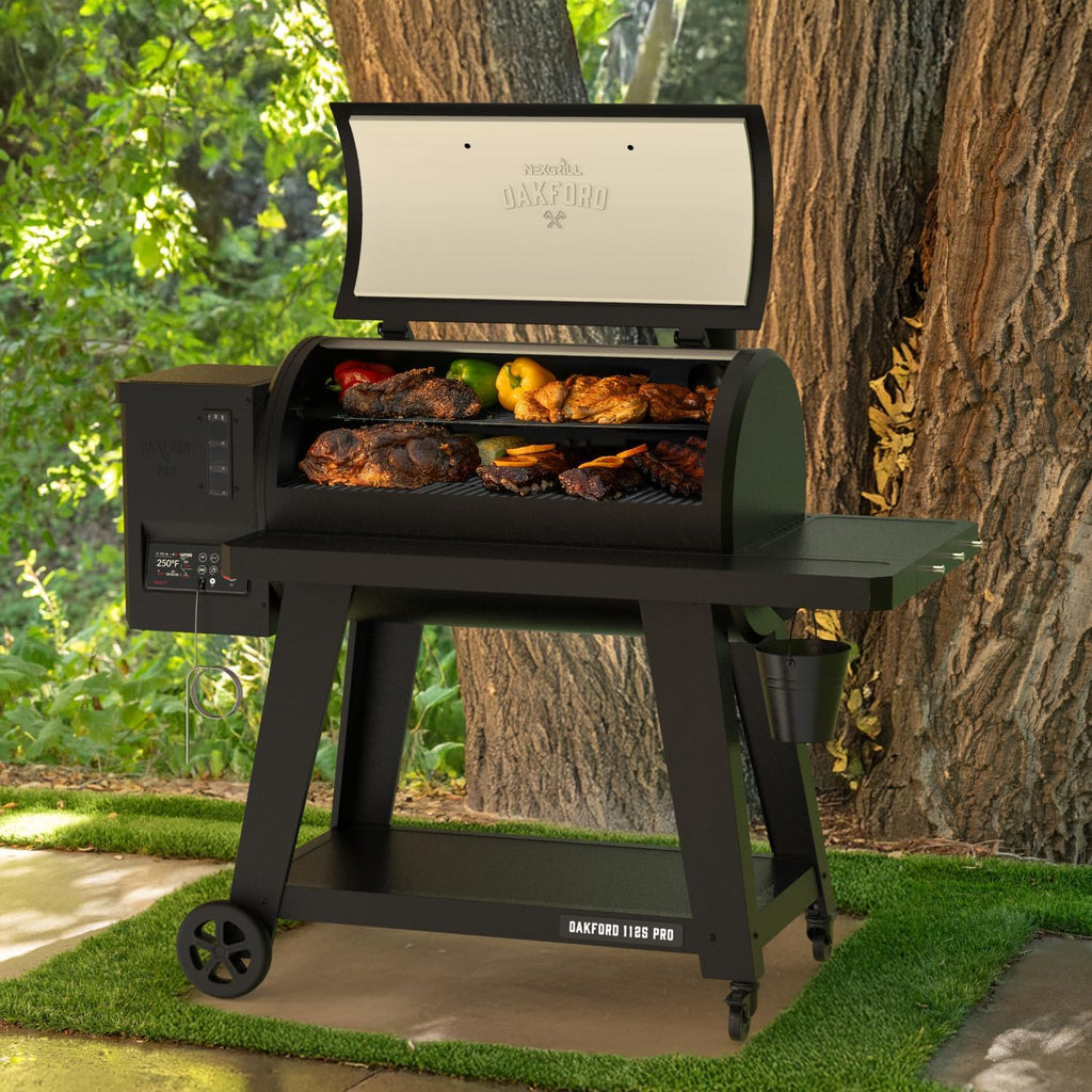 Oakford 1125 Pro Pellet Gril with 1069 SQ In Cooking Area, Cast Iron Grates, I-Site View Indicator, Heavy Duty Pellet Smoker Grill with Bluetooth Connectivity - 910-0513