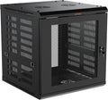 ECHOGEAR 12U Network Rack - Enclosed Wall Mount Rack Kit Includes 2X 1U Shelves, Pre-Mounted Fan, Lockable Door & Hardware - 600mm Depth Fits All Your AV Gear