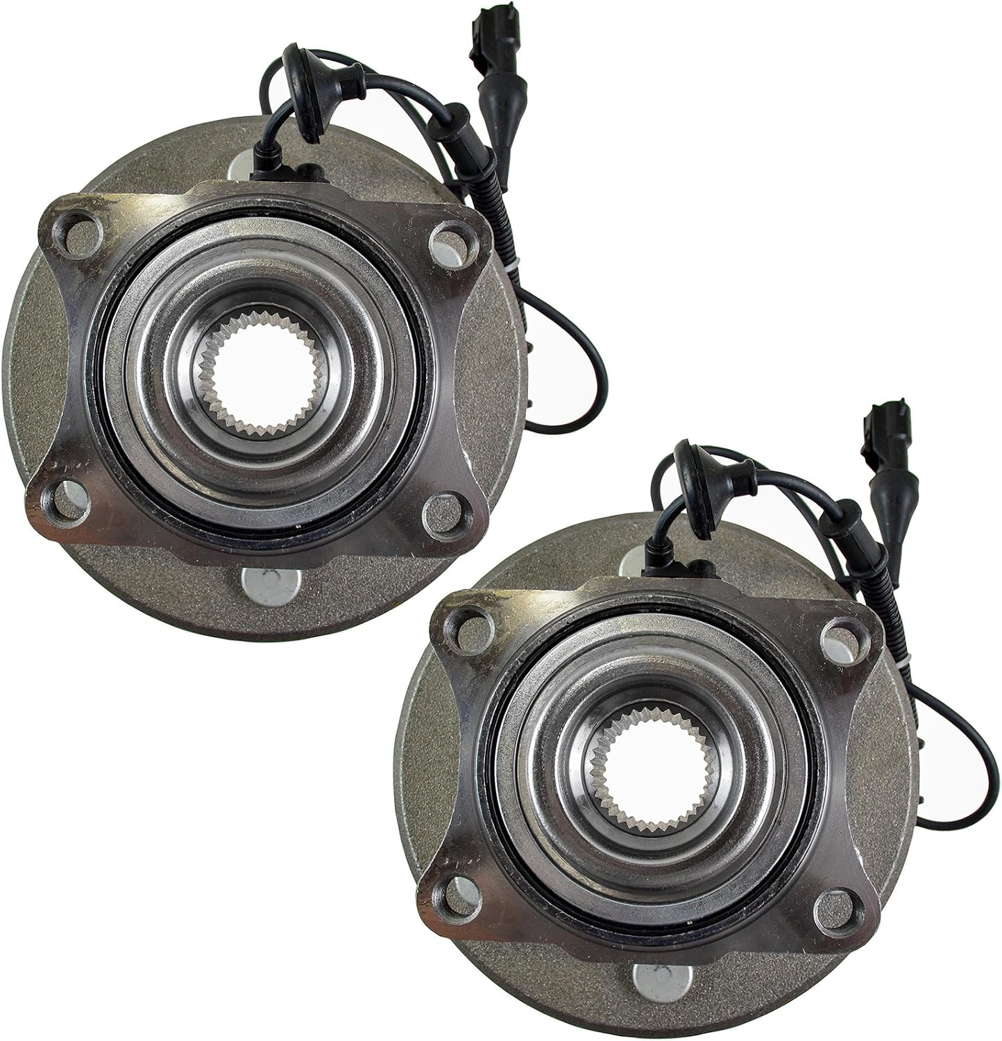 TRQ 2 Piece Rear Wheel Bearing & Hub Assembly Set Compatible with 2003-2006 Ford Expedition Lincoln Navigator