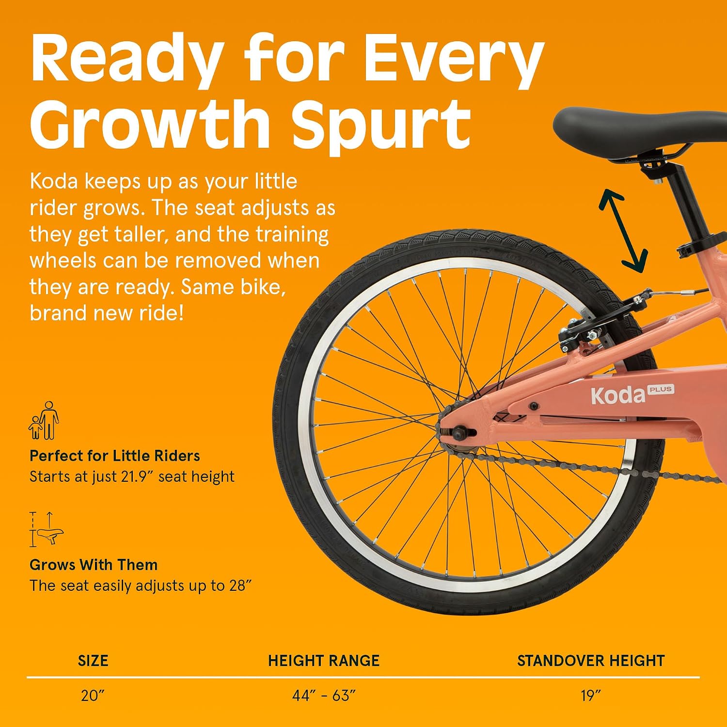 Retrospec Koda Plus Kids Bike for Boys & Girls Ages 6-8 Years - Children's Bicycle, Adjustable Seat & Handlebars