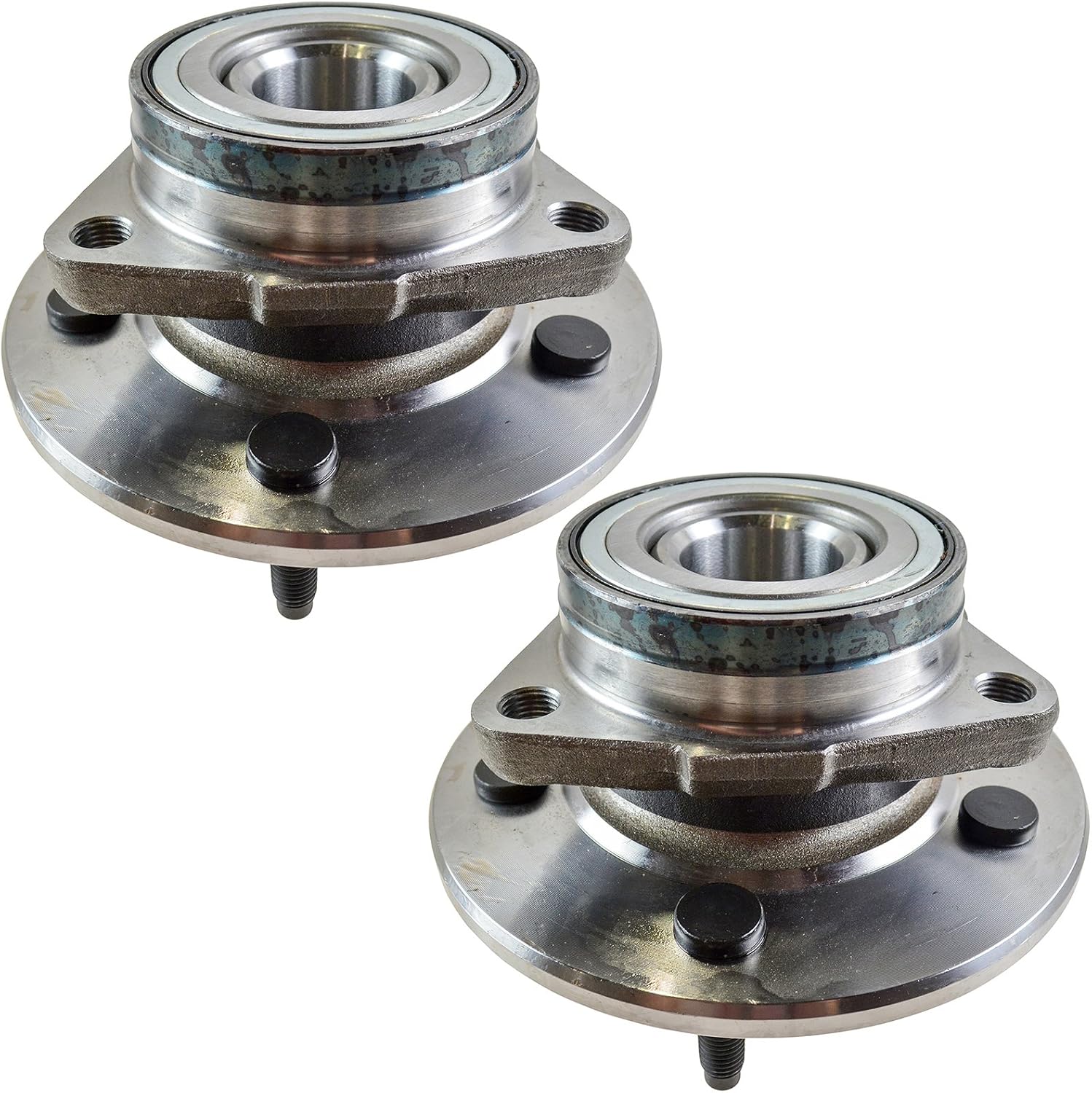 TRQ 2 Piece Front Wheel Bearing & Hub Assembly Set Compatible with 1997-2000 Ford F-150