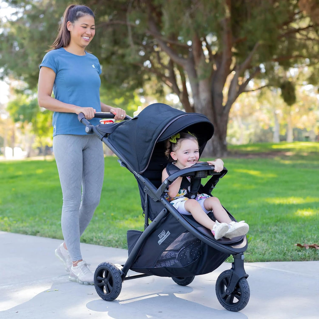 Baby Trend Tango Pro Baby Stroller with Ally 35 Infant Car Seat, Adjustable Canopy, Storage Basket & Cup Holders, Uptown Brown – Lightweight & Foldable Travel System for Toddlers & Infants